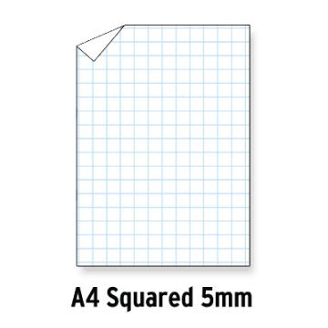 A4 Loose Leaf Paper Blue Squared 5mm Graph 1 Ream