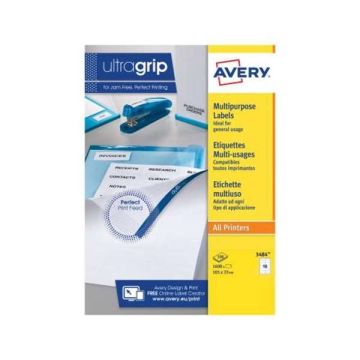 Avery JamFREE Multipurpose Labels 16 per sheet 100 pack