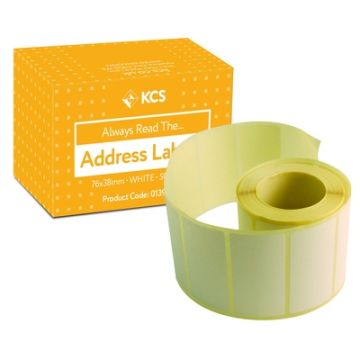 76 x 38mm White Address Labels Roll of 500