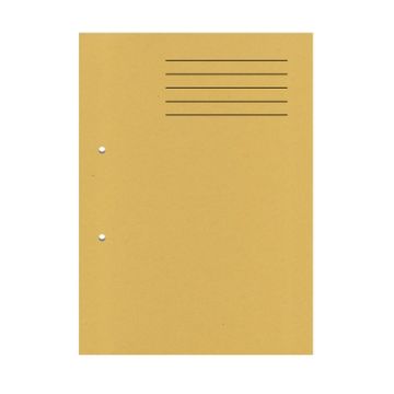 Punched Square Cut Folders A4 Yellow Pack 100