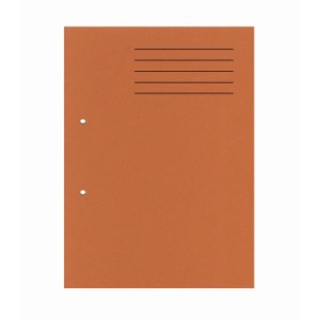 Punched Square Cut Folders A4 Orange Pack 100
