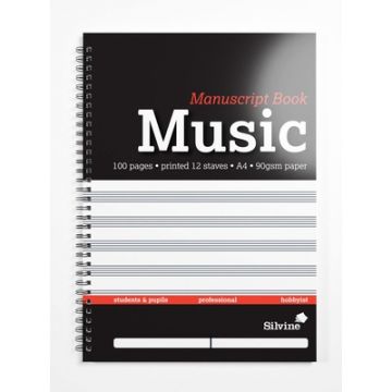 A4 Twin Wire Music Manuscript Book