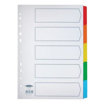 A4 Reinforced Dividers 5 Part Set