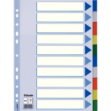 A4 Polypropylene Dividers 10 Part Set