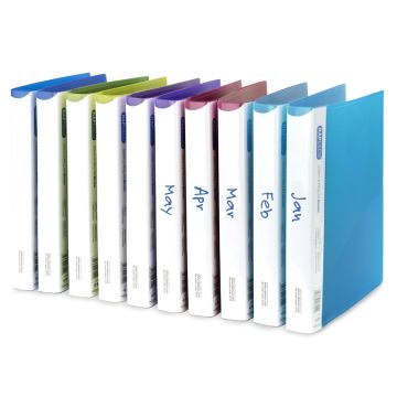 A4 Rapesco A4 Polypropylene Assorted Ring Binders Pack of 10