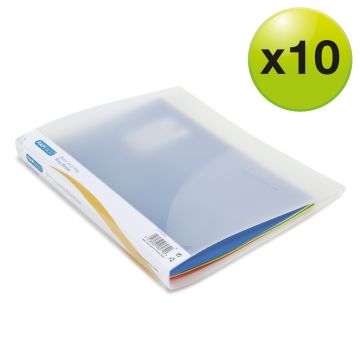 A4 Rapesco A4 Polypropylene Clear Ring Binders Pack of 10