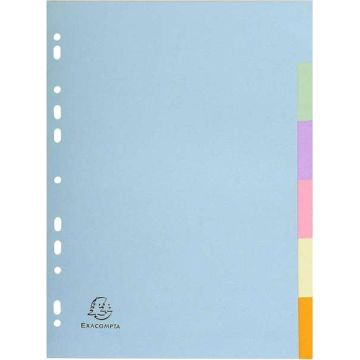 A4 Pastel Recycled Dividers 10 Part 1 Set