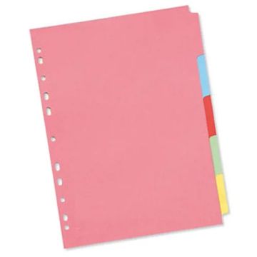 A4 Manilla Subject Dividers 5 Part Set