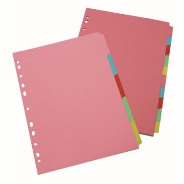 A4 5 Part Set Extra Wide Manilla Subject Dividers