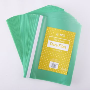 KCS A4 Data Files Green Pack of 250