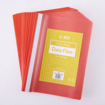 KCS A4 Data Files Red Pack of 250