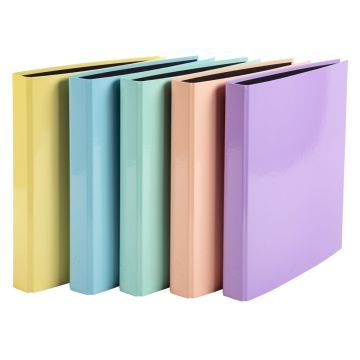 A4 Aquarel Ring Binders Assorted Colours Pack of 10