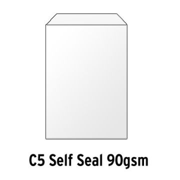 White Envelopes Self Seal C5 90gsm Box 500