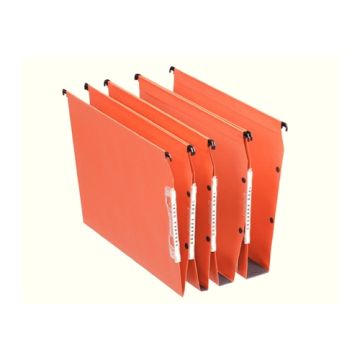 Esselte Orgarex Lateral Suspension Files 15mm V Base Orange Pack 25