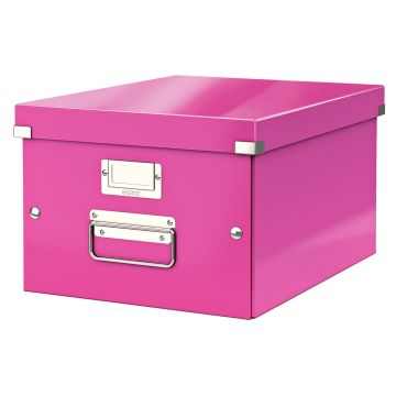 Storage Box Click & Store A4 Pink