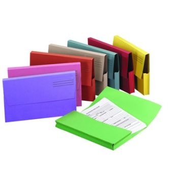 Foolscap Document Wallets Green Box of 50
