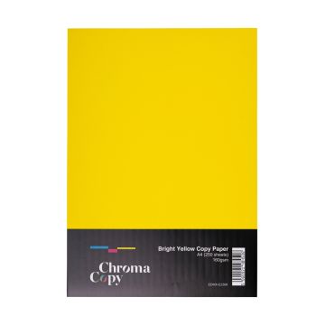 A4 Coloured Copier Card 160gsm Bright Yellow 250 Sheets