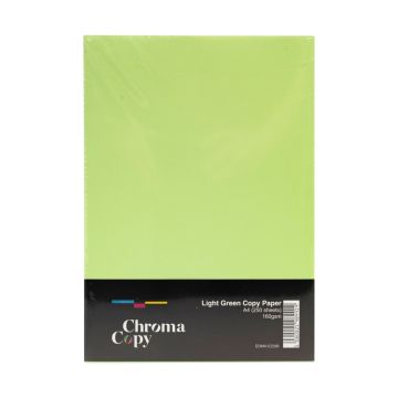 A4 Coloured Copier Card 160gsm Light Green 250 Sheets