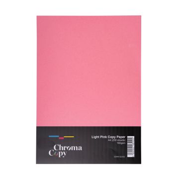 A4 Coloured Copier Card 160gsm Light Pink 250 Sheets