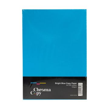 A4 Coloured Copier Card 160gsm Bright Blue 250 Sheets