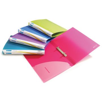 Rapesco A4 Polypropylene Ring Binders 15mm Capacity Assorted Colours Pack of 10