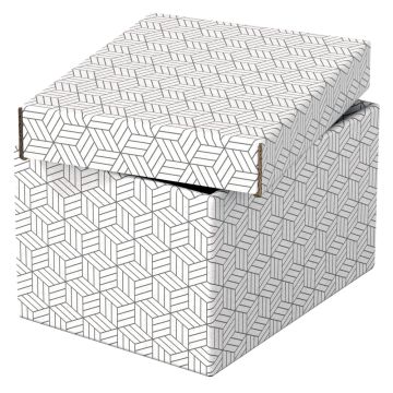 Esselte Storage Boxes Small White Pack of 3