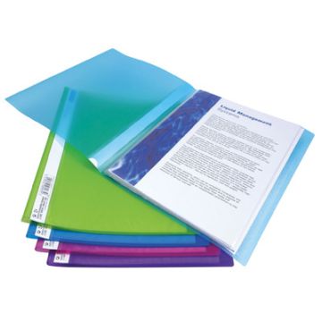 A4 Rapesco Flexi Display Books Assorted Colours Pack of 10