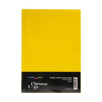 A4 Coloured Copier Paper 80gsm Bright Yellow Box 5 reams