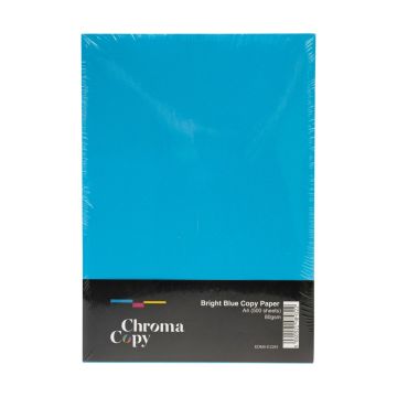 A4 Coloured Copier Paper 80gsm Bright Blue Box 5 reams