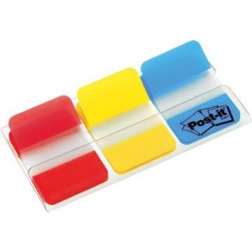 Strong Post-it Index Tabs 22mm Red/Yellow/Blue Pack of 66
