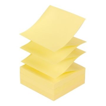 76 x 76mm Post-itÂ® Z Notes Canary Yellow Pack of 12 pads