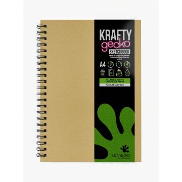 A4 Portrait Krafty Artgecko Wirebound Sketchbook
