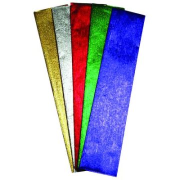Crepe Paper Metallic Assorted Colours Pack of 5
