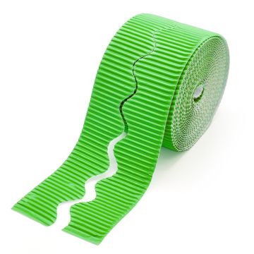 Corrugated Scalloped Border Roll Light Green