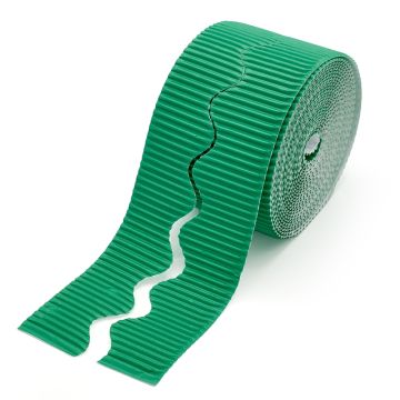 Corrugated Scalloped Border Roll Green