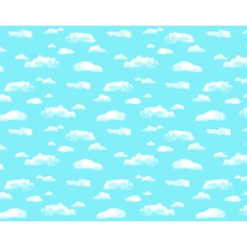 1218mm x 15m Fadeless Poster Paper Roll Blue/White Cloud Design