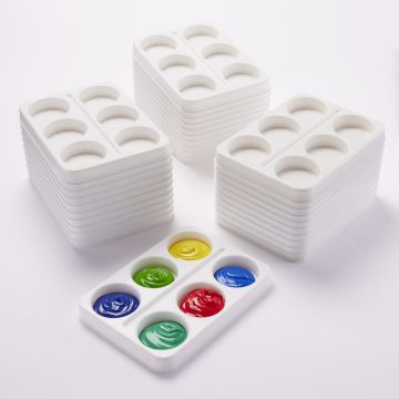 6 Well Paint Palette Pack of 30