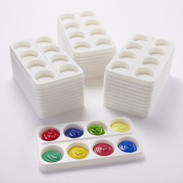 8 Well Paint Palette Pack of 30