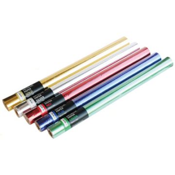 508mm x 10m Metallic Frieze Paper Red