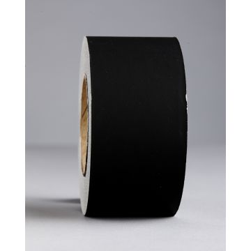 48mm x 50m Straight Cut Border Rolls Black Pack of 6