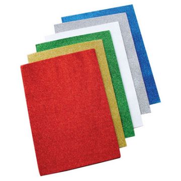 A4 Glitter Paper Assorted Pack of 12