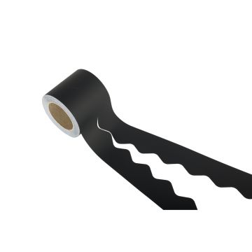 Scalloped Paper Border Rolls Black