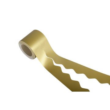 Scalloped Paper Border Rolls Gold