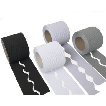 57mm x 15m Monochrome Corrugated Border Rolls Pack of 4