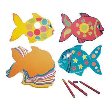 Paper Craft Jumbo Fish Assorted Pack of 100