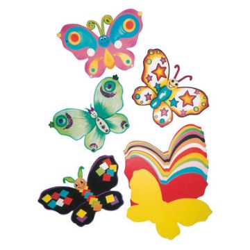 Paper Craft Jumbo Butterflies Assorted Pack 100