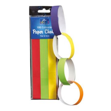 Plain Paper Chain Strips Assorted Pack 300