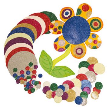 Glitter Mosaic Circles Assorted Pack of 3000