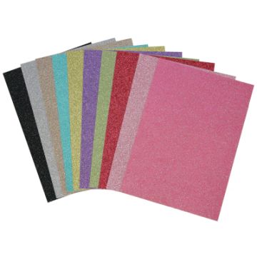 A4 Glitter Card Assorted Pack of 10