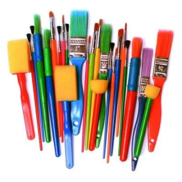 Assorted Paint Brushes And Dabbers Pack of 25